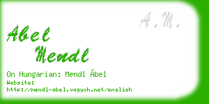 abel mendl business card